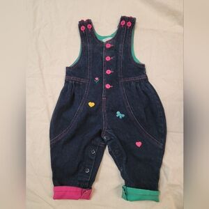 All Mine Vintage Denim Colorblock Romper